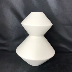 WEST ELM MCM Midcentury Style White Ceramic Vase